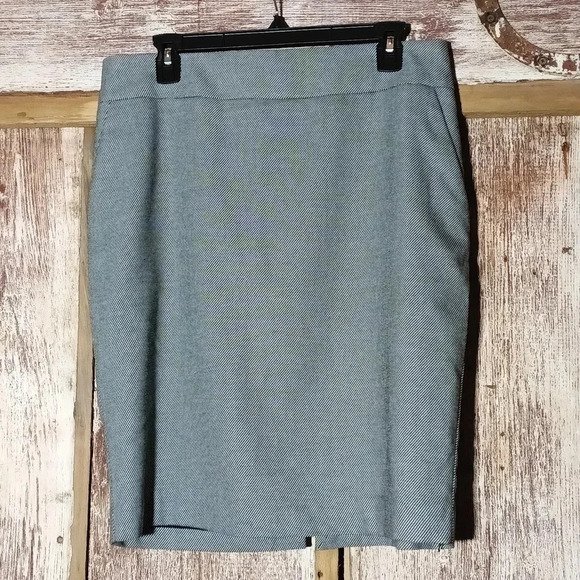 New Express houndstooth lined pockets zipper hook eye closure back slit size 14 - Picture 1 of 7